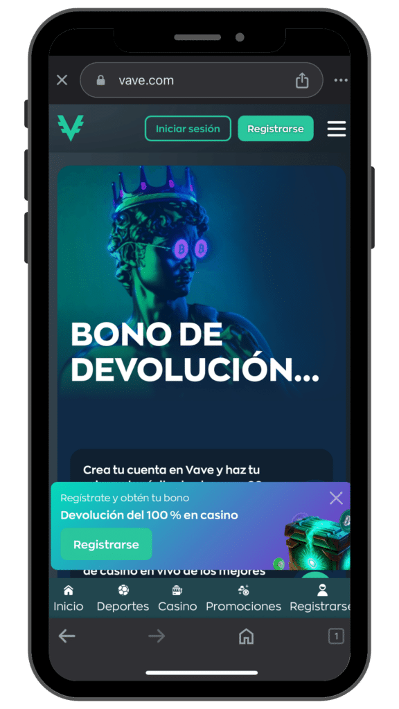 bono bienvenida vave casino